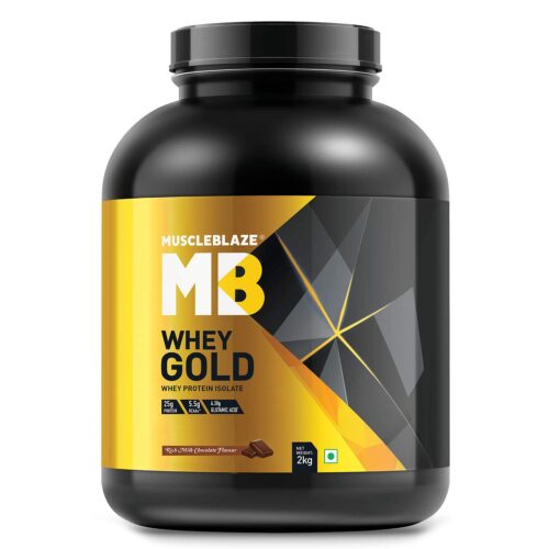 MuscleBlaze Whey Gold 100% Whey Protein Isolate (Rich Milk Chocolate, 2 kg / 4.4 lb)