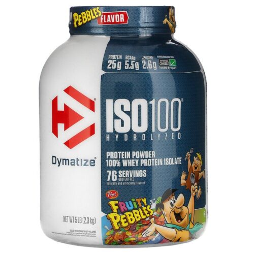 Dymatize Nutrition ISO 100 Whey Protein Isolate Powder – 2.3kg (Fruity Pebbles)