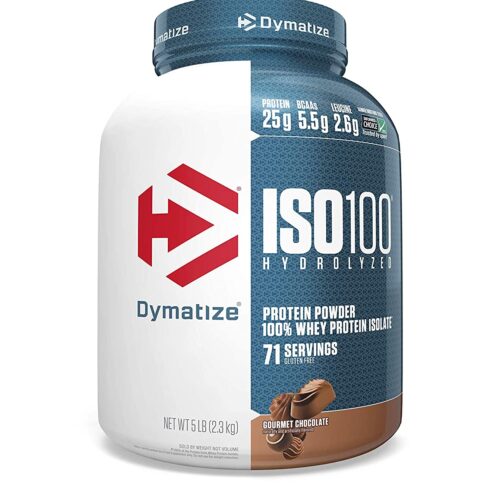 Dymatize Nutrition ISO 100 Whey Protein Isolate Powder - 2.3kg (Gourmet Chocolate)