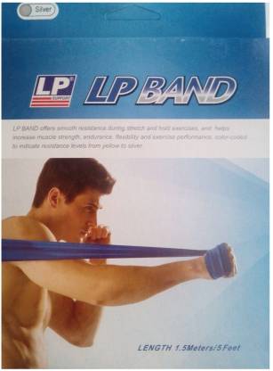 LP Support Latex Fitness Resistance Band  (Silver, Pack of 1)