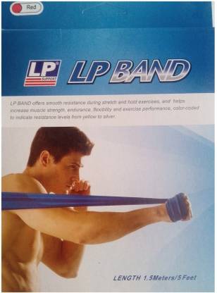 LP Support Latex Fitness Resistance Band  (Red, Pack of 1)