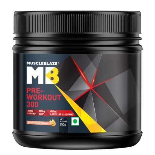 MuscleBlaze Pre-Workout 300 Fruit Punch (31 Servings)