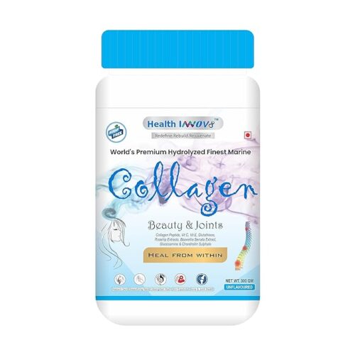 Health Innov8 World's Premium Hydrolysed Finest Marine Collagen Peptide (Beauty & Joint) Type 1 & Type 3 (Unflavoured)