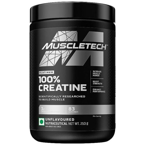 Muscletech™ Platinum 100% Creatine FLAVOURS: Unflavoured SIZES: 250g
