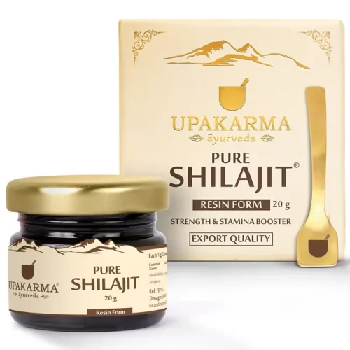 Upakarma Ayurveda Pure Shilajit Resin Form – Natural Strength & Stamina Booster,20g