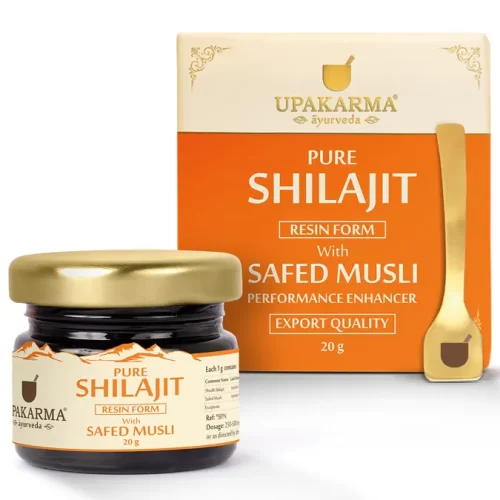Pure Shilajit Resin Form With Safed Musli – Natural Strength & Stamina Booster, 20g